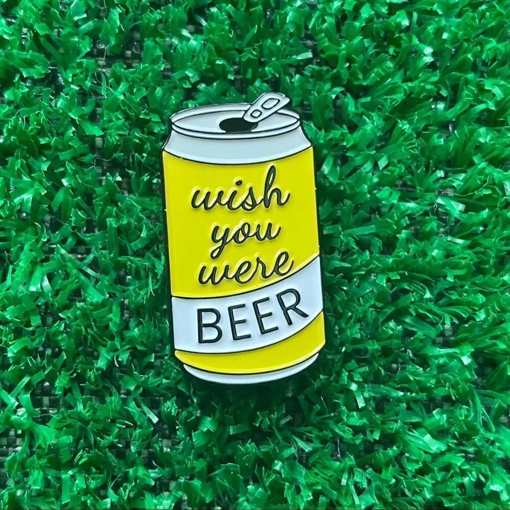 Wish You Were Beer Enamel Pin/ Brooch Lapel